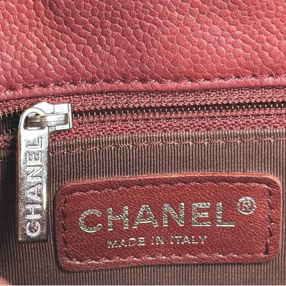CHANEL CC Caviar Petite Shopping Tote PST Silver Hardware‎